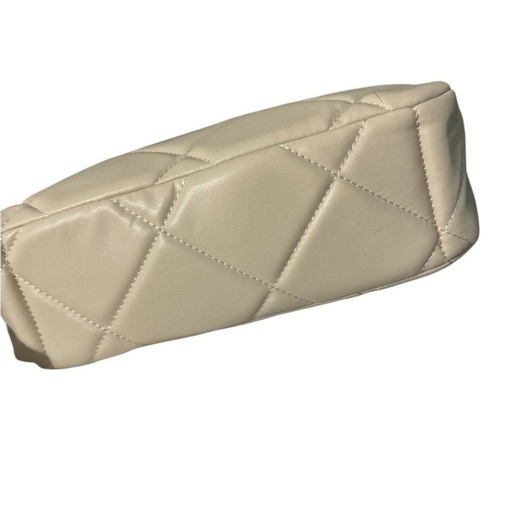 NWT Gilda Paris cream quilted leather shoulder bag brand new nice - Picture 3 of 13
